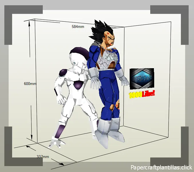 Papercraft Vegeta y Freezer