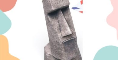 Papercraft-_moai_estatua